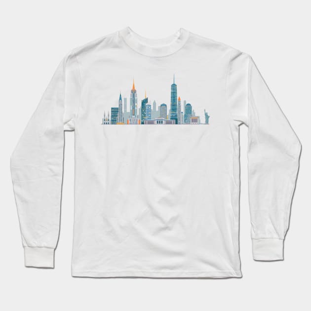 New York Long Sleeve T-Shirt by Antikwar